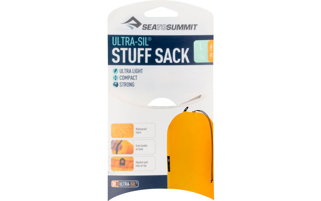 Sea to Summit Ultra-Sil Stuff Sack Packsack 15 Liter gelb