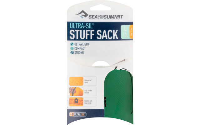Sea to Summit Ultra-Sil Stuff Sack Packsack 15 Liter grün