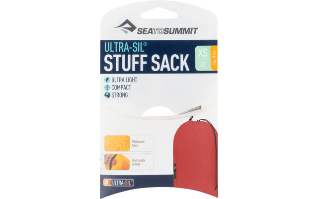 Sea to Summit Ultra-Sil Stuff Sack Packsack 4 Liter rot