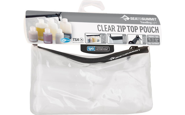 Sea to Summit TPU Clear Ziptop Pouch Bag per liquidi 0.96 Litri