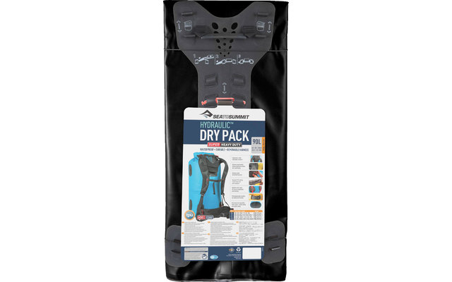 Sea to Summit Hydraulic Dry Pack With Harness Dry Backpack 90 Litre Black
