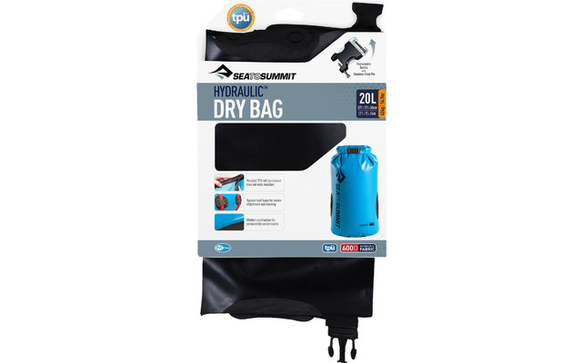 Sea to Summit Hydraulic Dry Bag Stausack 20 Liter in schwarz