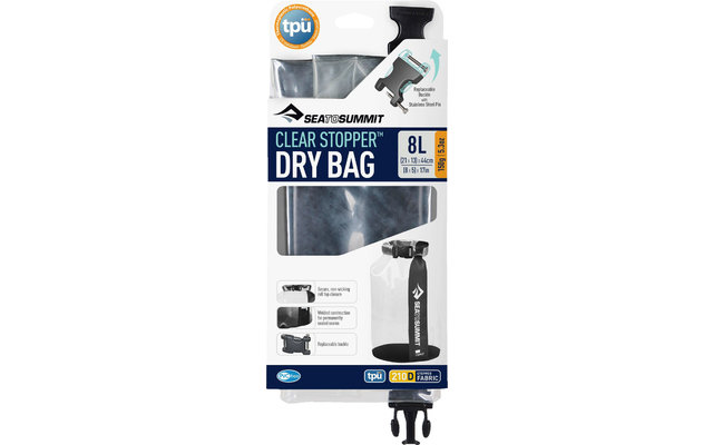 Sea to Summit Clear Stopper Dry Bag Dry Bag 8 Litri