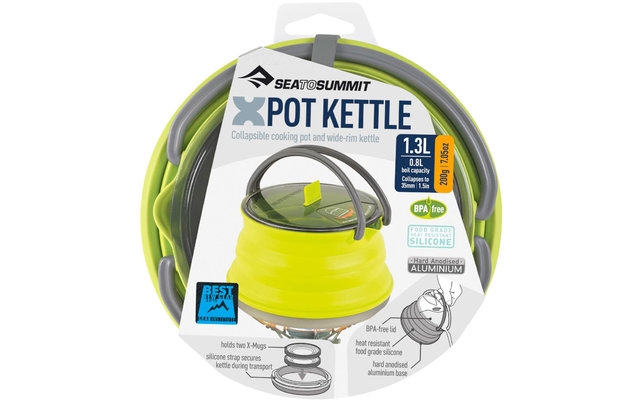 Sea to Summit X-Pot Kettle 1.3 Liter Folding Pot Green