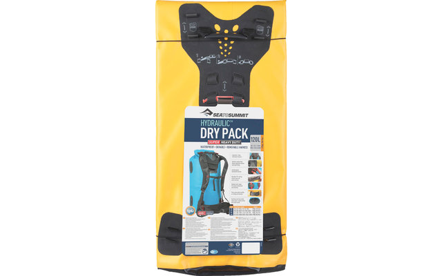Sea to Summit Hydraulic Dry Pack With Harness Dry Backpack 120 Litri Giallo