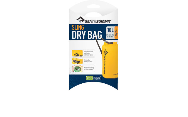 Sea to Summit Sling Dry Bag Packsack 10 liter geel
