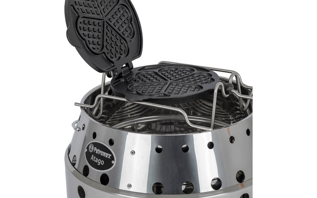 Petromax cast iron reversible waffle iron incl. support stand