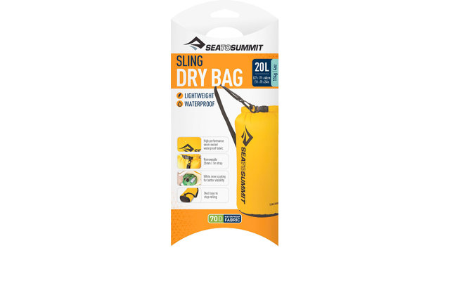 Sea to Summit Sling Dry Bag Packsack 20 liter geel