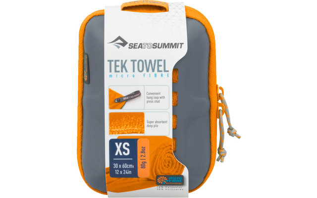 Sea to Summit Tek Towel Terry Towel, XS, orange