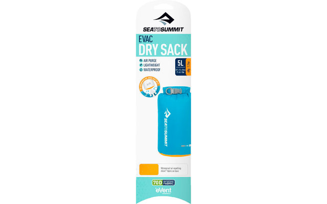 Sea to Summit EVac Dry Sack Con EVent Dry Bag 5 Litros Azul