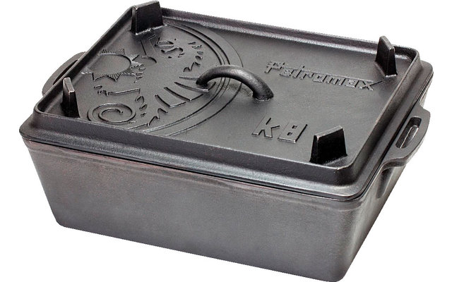 Molde de caja de hierro fundido Petromax K8 con tapa 5,5 litros
