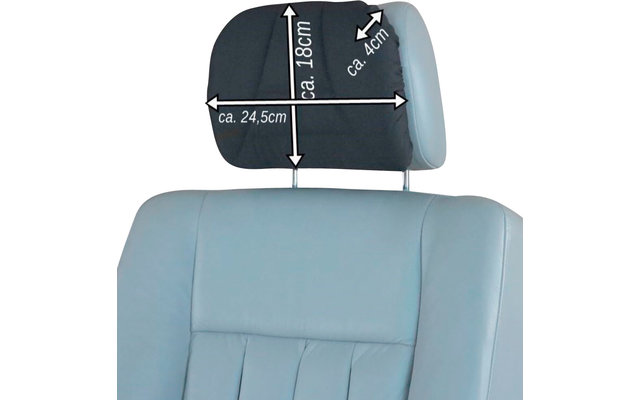 Sitback headrest fabric black 24,5 x 18 cm