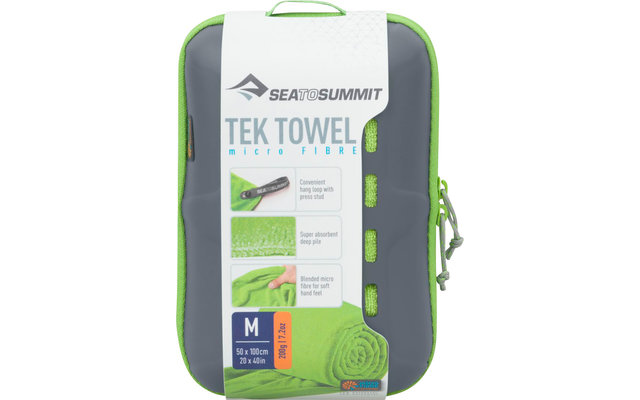Sea to Summit Tek Towel Asciugamano in spugna, M, verde