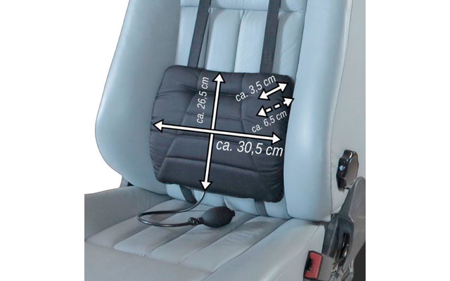 Sitback Comfort Vehicle Back Cushion 3D Black