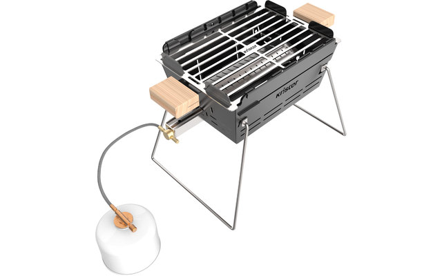 Knister Barbecue à gaz extensible / Barbecue au charbon de bois