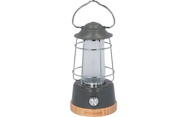 Berger Hopuni LED Camping Lantern with Dimming Function Grey