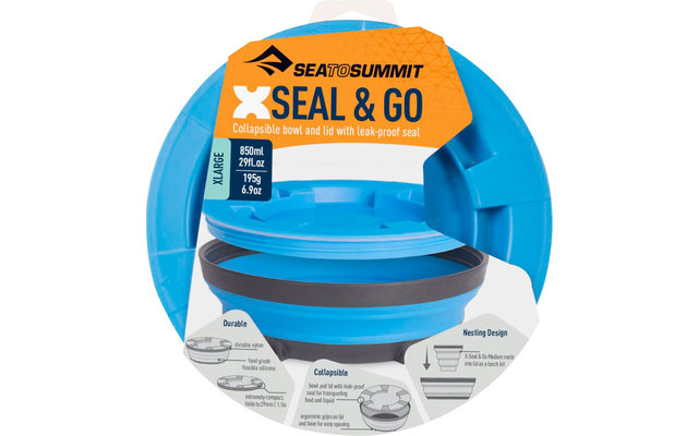Sea to Summit X-Seal & Go Contenedor de Comida X-Grande Azul 850 ml