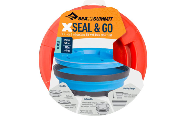 Sea to Summit X-Seal & Go Contenedor de comida X-Grande Rojo 850 ml