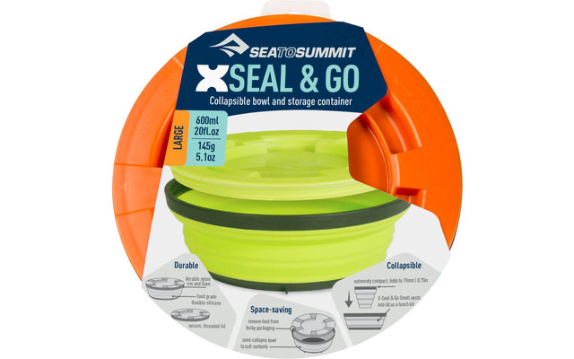 Sea to Summit X-Seal & Go Contenedor de Alimentos Grande Naranja 600 ml