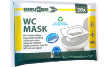 Brunner WC Máscara de papel para inodoros de camping 20 piezas