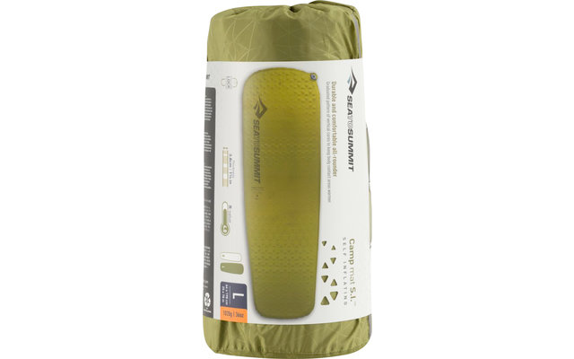 Sea to Summit Camp Mat matelas auto-gonflant, Large 198x64x3,8cm.