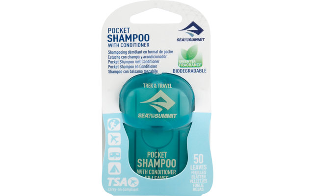 Sea to Summit Trek & Travel Pocket Conditioning Shampoo 50 Leaf Shampooing et conditionneur 50 feuilles
