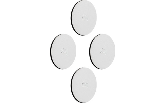 Silwy Metall-Nano-Gel-Pads für Magnethaken 4er Set Weiß