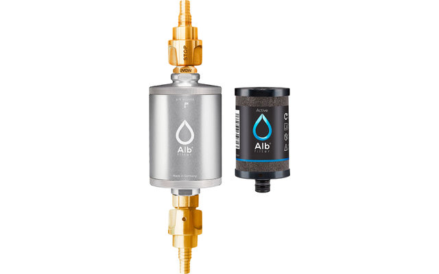 Alb Filter® TRAVEL Active Trinkwasserfilter - Festeinbau - Mit GEKA Anschluss - Silber