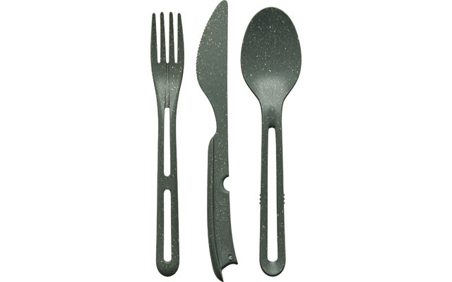 Koziol KLIKK Cutlery Set 3 pcs Grey