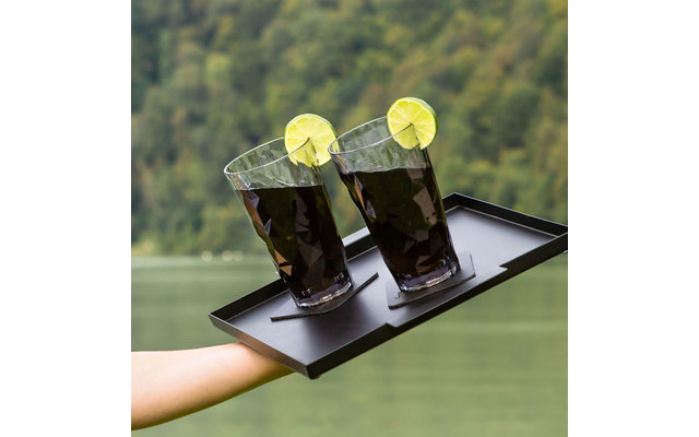 Set bicchieri magnetici silwy® da cocktail con sottobicchieri in gel metallico 2 pezzi 300 ml grigi