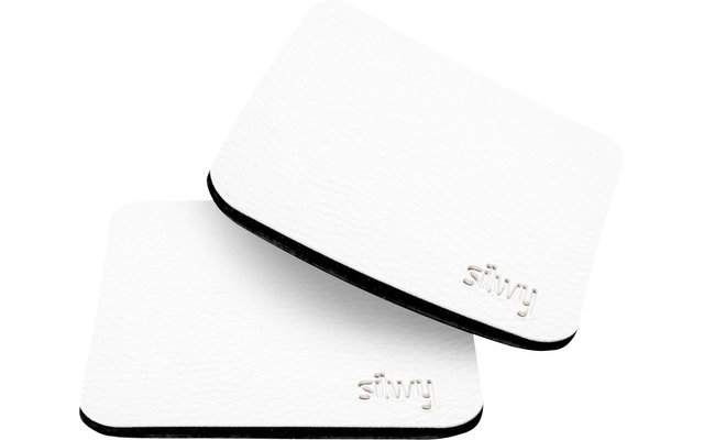 silwy® Metall Nano Gel Untersetzer eckig 8,3 x 8,3 cm Weiß