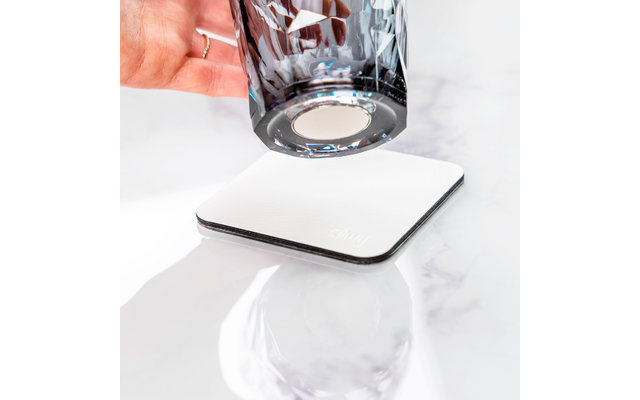 Silwy Métal Nano Gel Dessous de verre carré 8,3 x 8,3 cm Blanc