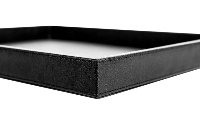 silwy® Metall Tablett Leder-Look 41,5 x 31,5 x 4 cm