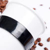 silwy® To-Go-Cup Porzellan Becher mit Deckel inkl. Metall-Nano-Gel Pad Untersetzer (350 ml)