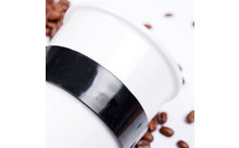 silwy® To-Go-Cup porseleinen mok met deksel incl. metalen nano-gel pad onderzetter (350 ml)