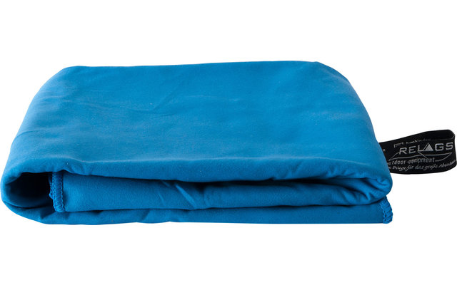 BasicNature Handdoek Velours 85 x 150 cm blauw