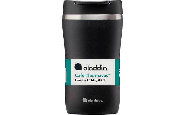 Taza térmica de acero inoxidable Aladdin Café de 0,25 litros, negra