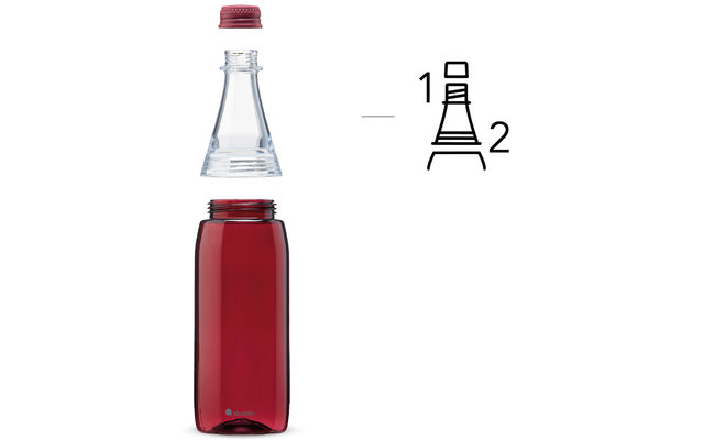 Aladdin Twist & Go Wasserflasche 0,7 Liter Burgund Rot