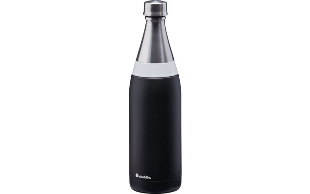 Botella de agua de acero inoxidable Aladdin Fresco Thermavac de 0,6 litros, negra