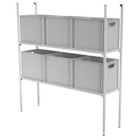 Cassettiera estraibile SYS-Rack 123-L-RR-1 in alluminio per gavone posteriore 125 x 31 x 130 cm