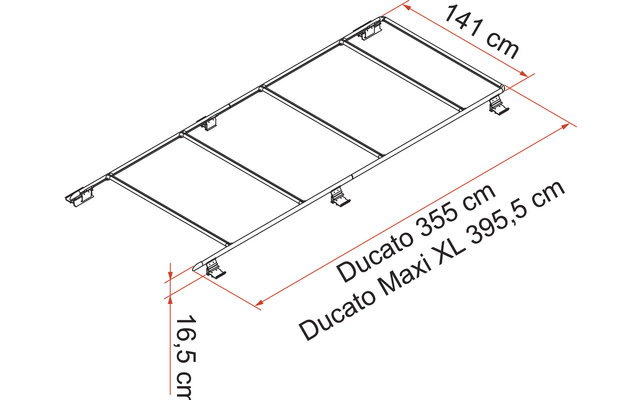 Fiamma Roof Rail Ducato Dachreling