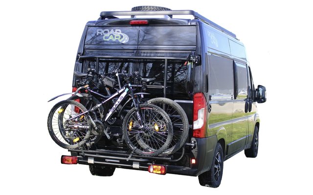 Portabici posteriore per 2 biciclette / e-bike Alu Line Adventure Rack -  Berger Camping