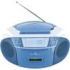 Schwaiger FM/CD/Kassette Boombox Tragbarer CD-Player, blau