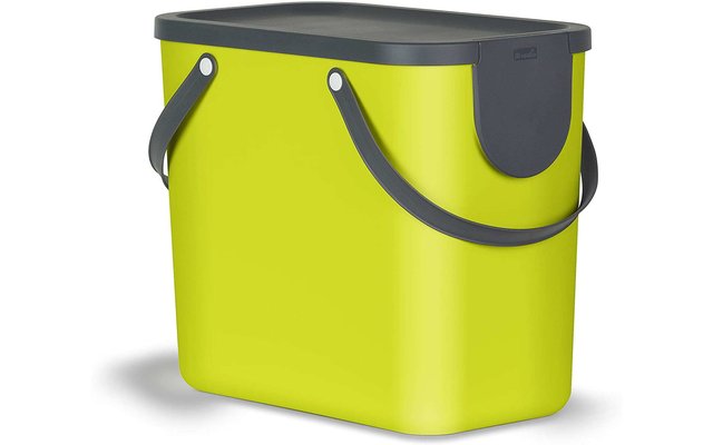 Rotho Albula recycling garbage system 25 liters lime green