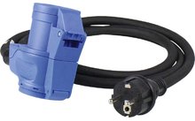AS Schwabe Adapterleitung mit Schutzkontaktstecker und CEE Kombi-Kupplung 3-polig