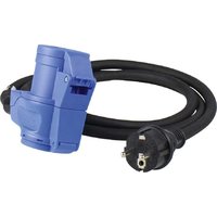 AS Schwabe Adapterleitung mit Schutzkontaktstecker und CEE Kombi-Kupplung 3-polig