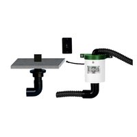 Sistema de ventilación de WC de la variante de suelo SOGTT azul/verde