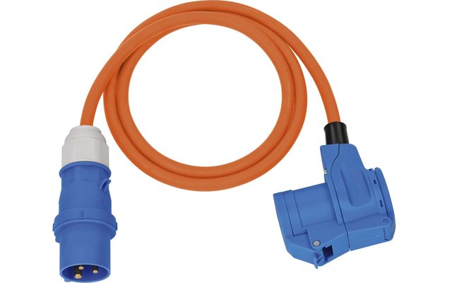 Brennenstuhl Câble adaptateur CEE avec prise coudée orange 1,5 m