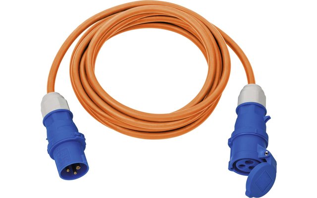 Brennenstuhl Caravan Extension Cable Plug and Socket orange 5m