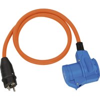 Brennenstuhl Adapter Leitung Schutzkontakt Stecker Winkelkupplung orange 1,5m